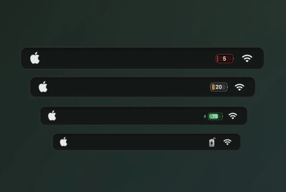 Juicy Custom Menu Bar Icons