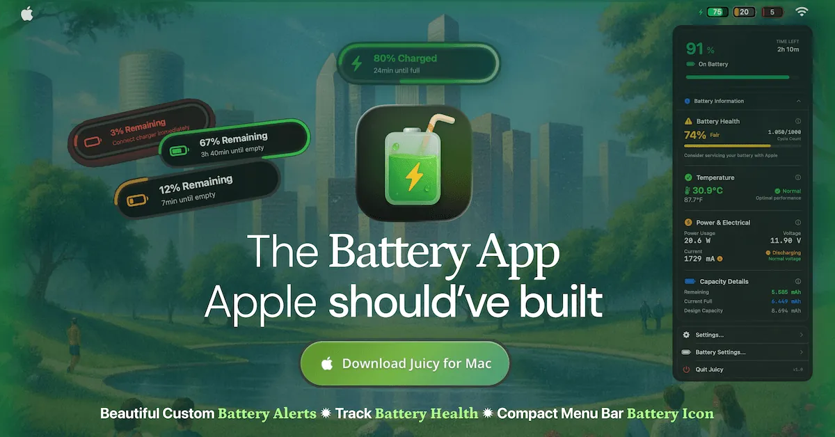 Juicy battery monitor demo